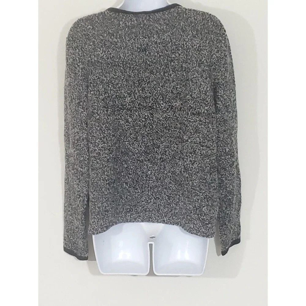 Talbots LG Wool Blend Long SleeveHeather Button Down Pockets Cardigan Sweater